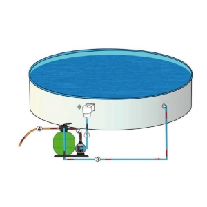 Zestaw filtracyjny Mini do basenów sezonowych - typ 200 12.5ltr, obj. basenu - 6m3