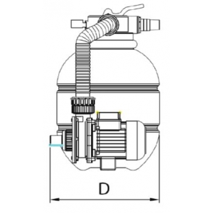 Basenowy filtr piaskowy w zestawie z pompą - Hydro-S FSP300-4W