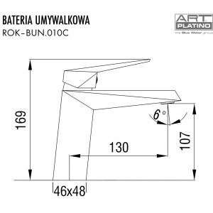 Bateria łazienkowa - umywalkowa ROK ROK-BUN.010C