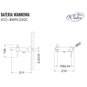 Bateria wannowa ICONA ICO-BWN.020C